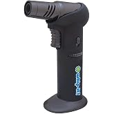 Whip-It! Tilt Torch Black - Kitchen Torch Lighter with Adjustable Flame &amp; Safety Lock, Creme Brulee Torch for Cooking, Dessert, Baking