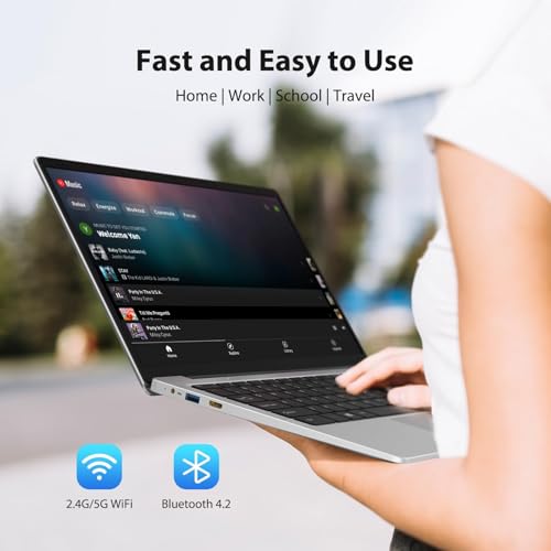 14 Inch Laptop 16GB RAM 256GB SSD TF Expansion Celeron N4120 Up to 2.6Ghz 5G/2.4GHz WiFi 1920 x 1080 IPS FHD/BT/USB 3.0/DHMI, Win 11 Mini Laptop with Mouse