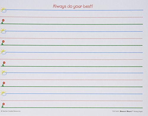 Teacher Created Resources 76501 Smart Start K 1 Writing Paper 100 