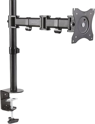 Soporte para monitor - Abrazadera de Escritorio - 1 monitor - Hasta 27 pulgadas - Hasta 1x 8 kg - VESA 75x75, 100x100 - Negro