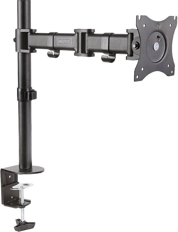 Soporte para monitor - Abrazadera de Escritorio - 1 monitor - Hasta 27 pulgadas - Hasta 1x 8 kg - VESA 75x75, 100x100 - Negro