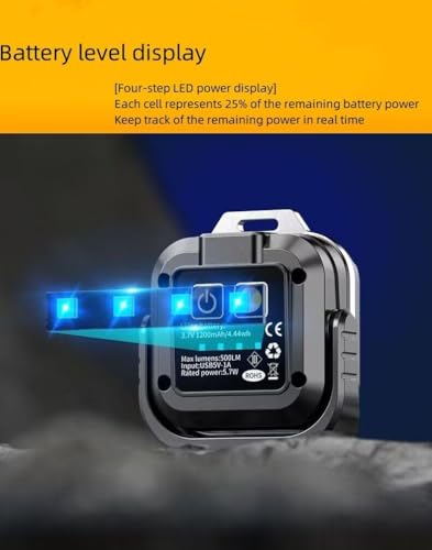 Rechargeable Magnetic Work Light, 1000 Lumens Mini Flashlight Outdoor LED Torch Light, Portable Magnetic Flashlight Inspection Light, Waterproof for Car Repair, Camping, Emergency & Job Site Lighting