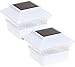 Reusable Revolution Solar Powered LED Post Cap Light for 4 x 4 PVC Posts (White, 2 Pack)