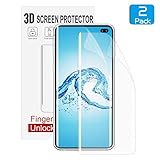 Kolpop Samsung Galaxy S10 Plus Screen Protector, Liquid-Skin [in-Display Fingerprint Support] Full Coverage Screen Protector for Samsung Galaxy S10 Plus (2019) HD Clear Case-Friendly Film [2 Pack]