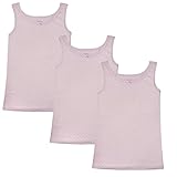 Amoureux Bebe Camisole Undershirts for Toddlers & Girls- Extra Soft Turkish Cotton Tank Tops- Pink Background with White Polka Dots, Size 8-9 (3 Pack)