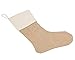 WeiVan Set of 4 Christmas Stocking Large Size Plain Burlap Stocking Christmas Decor