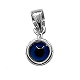 Sterling Silver Greek Key Evil Eye Pendant