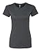 Next Level Apparel Ladies CVC Crewneck T-Shirt- Charcoal, Medium