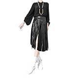 Women's Leather Fringe Dress Belt Gypsy Style Tassel Belt Black Mother's Day Gifts