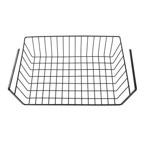 Berry Ave Multipurpose Metal Wire Storage Basket (Black) – Counter Fruit Stand – Mail Organizer – Kitchen Produce Holder – Strong, Heavy-Duty Rack – Well-Balanced Frame