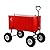 Clevr 80 Qt Party Wagon Cooler Rolling Cooler Ice Chest, Red, with Long Handle and 10" All Terrain Wheels, Portable Patio Party Bar Cold Drink Beverage Chest