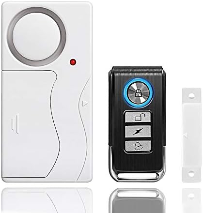 1 Set Wireless Anti-Theft Remote Control Door and Window Security Alarm, Contact Sensor Alarm, Interior Pool Door Alarm, Entry Chime,Fridge Door Open Alarm for Kid Safety