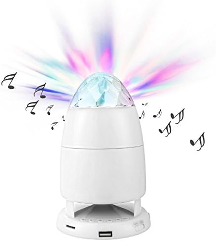 Bluetooth Speakers with Colored LED Light Show RicoRich Built-in Microphone Handsfree Calling, Mini Disco Party Speaker for Family Party Occasions Children Gift New Blue (White)