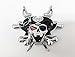 3D Custom Chrome Pirate Crossbone Skull Cross Knives Evil Emblem Badge Sticker Decal Car Motorcycle Truck