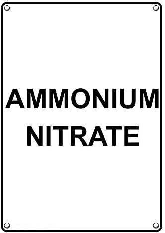 Weatherproof Plastic Vertical Ammonium Nitrate Sign with English Text