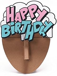 FunnyFish DIY Party Favor Prop Pop Art Speech Bubble Message Glasses - Happy Birthday