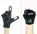 POSA Palmyth 2 Cut Fingers Fishing Gloves Skidproof Sun Protection Fishing Tackle for Fly Fishing Ice Fishing Hunting Riding Cycling (Black-XL)