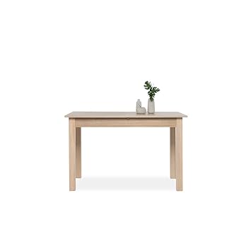 IOVIVO Esstisch Aidan, Sonoma Eiche Dekor ausziehbar 120-160X76,5X70 CM