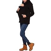 amropi Women's Kangaroo Sweatshirt for Mom and Baby Carrier Maternity Coat Fleece Jacket