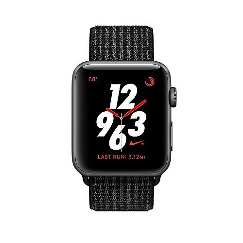 Apple Watch Series 3 Nike+ - GPS+Cellular - Space Gray Aluminum Case with Black/Pure Platinum Nike Sport Loop - 42mm