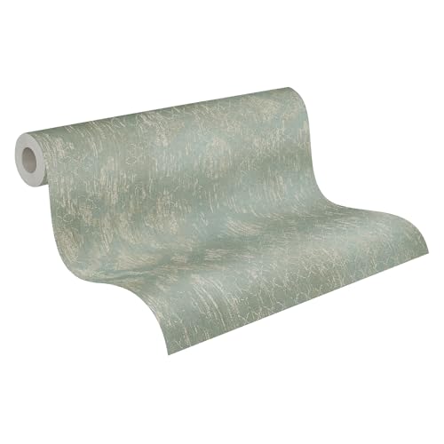 Livingwalls Hot Spots Non-Woven Wallpaper with Metallic Design in Green, Champagne, Metallic – 10,05 x 0,53 m Designer Wallpaper – 786725