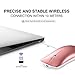 Wireless Mouse, Inphic Slim Silent Click Rechargeable 2.4G Wireless Mice 1600DPI Optical Portable USB PC Computer Laptop Cordless Mouse with Nano Receiver for Windows Mac MacBook, Rose Gold