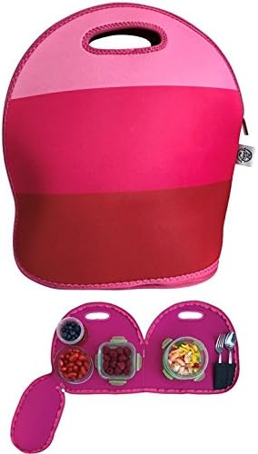 LARGE MyLunchPal Neoprene Lunch Bag Mat (red with pockets)