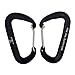 Wise Owl Outfitters Wiregate Carabiner Clip Set 12 KN Heavy Duty, Lightweight Aircraft Grade Aluminum - Great Gear for Hammock Camping - Wise Owl “WiseClips” – 6 Great Colors!