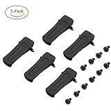 HXDZFX 10pcs Black Color Belt Clip for Baofeng Two-Way Radio BF-666S/BF-777S/BF-888S, Screws are Included