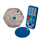 GAME 4306-BB Waterproof Magnetic LED Changing Pool Wall Light with Remote Control 100% Waterproof & Submersible, 3", 12 Colors Plus 4 Modes