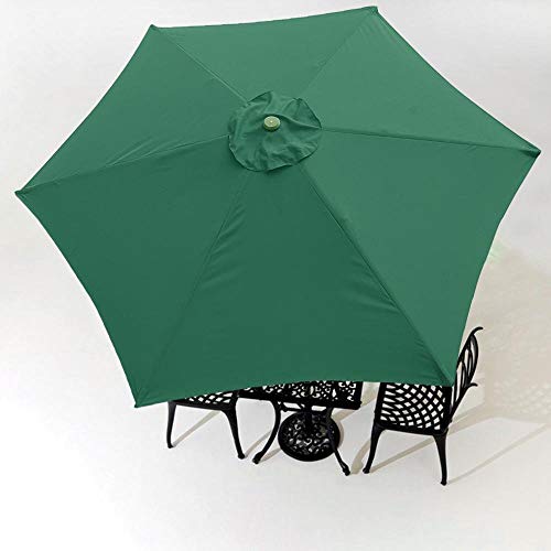 AMPERSAND SHOPS Replacement Cover for 9-Ft. 6-Rib Outdoor Patio Umbrella Canopy Sunshade Top (Green)