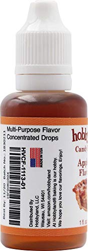 Hobbyland Candy Flavors (Apple Pie Flavoring, 1 Fl Oz), Apple Pie Concentrated Flavor Drops