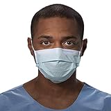 Kimberly-Clark Procedure Mask Pleated, Ear Loops, Blue, 50 Masks/Dispenser Box Not Made with Latex (Blue)