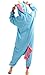 DAYAN New Pajamas Anime Costume Adult Animal Onesie Unicorn Cosplay Blue and White Size S
