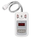 Gas Leak Monitor for Natural Gas, DEEPLITE Portable Combustible Gas Leak Sniffer Detector, Methane RV Propane Gas Leak Sensor Instrument with Digital Concentration Display, Battery Operated