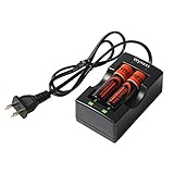 Wyness 2PCS 18650 Rechargeable 3.7V 2500mAh Batteries with Fast Li-ion 18650 18500 14500 Battery Charger