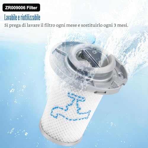2 x Replacement Filters for Rowenta ZR009006 X-Force Flex 8.60 RH9611 RH9637 RH9638 RH9639 RH9677 RH9678 RH9679 RH9680 RH9690 RH9695 Vacuum Cleaner for X- 6.6 PERPERT 0 RH6821 RH6837 RH6838 RH6878