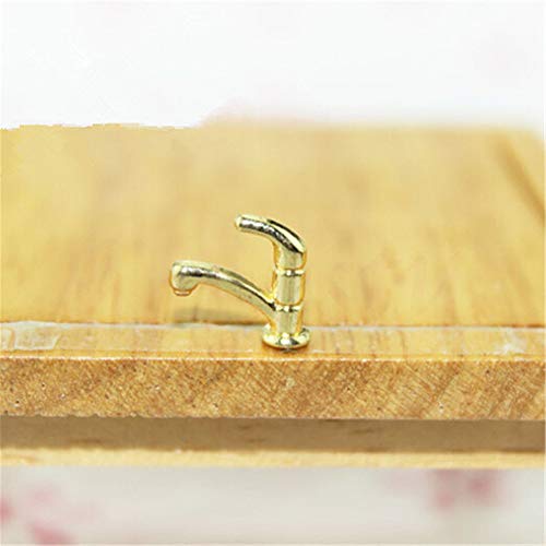 Shentesel Miniature Alloy Water Tap Toy Dollhouse DIY Furniture Accessories Decor Gift - Random Pattern - Thumbnail 5