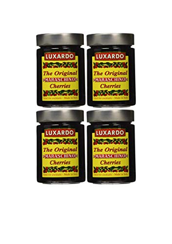 Luxardo, Gourmet Cocktail Maraschino Cherries 400G Jar (4 pack)