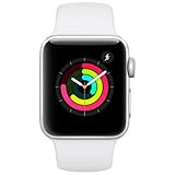 Apple Watch Series 3 38mm Smartwatch (GPS Only, Silver Aluminum Case, White Sport Band)