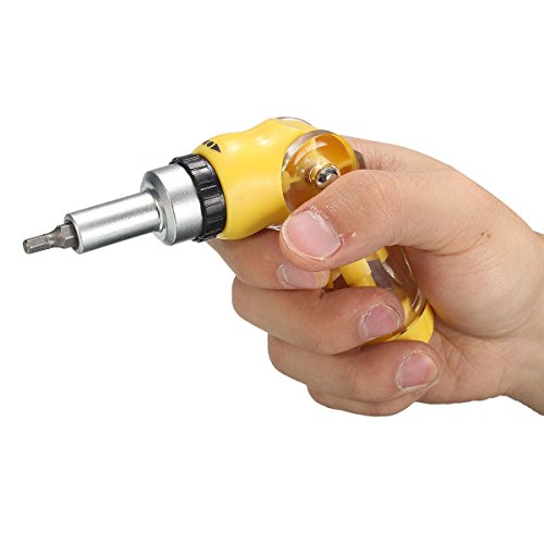 HITSAN 12 in 1 Multifunctional Precision Ratchet Screwdriver Set Hand Tool Repair Kit One Piece