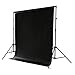 CowboyStudio 6 x 9 Feet Photography Photo Seamless Pro Black Vinyl Backdrop Background