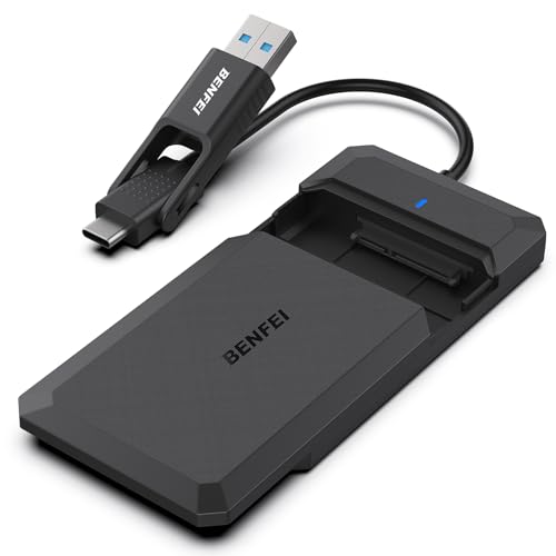 BENFEI Festplattengehäuse 2,5 Zoll, USB C 3.2 Gen 2 / USB Typ-A auf SATA III bis zu 6 Gbps Externes Gehäuse für SSD und HDD (Optimiert für SSD, unterstützt UASP SATA III) thumbnail 1