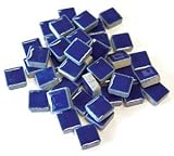 Jennifer's Mosaics 1-Pound 3/8-Inch Deco Ceramic Mosaic Tile, Royal Blue