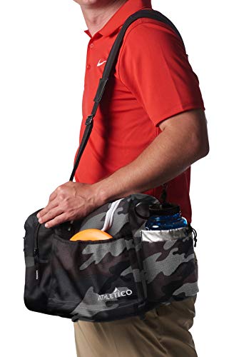 Athletico Disc Golf Bag - Tote Bag for Frisbee Golf - Holds 10-14 Discs, Water Bottle, and Accessories (Gray Camo)