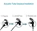 Single Wire Earpiece for Motorola Radios CLP1010 CLP1040 CLP1060, in-Line PTT, Reinforced Cable, Acoustic Tube Surveillance Headset, Replace for HKLN4487 & HKLN4603