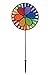 In the Breeze Rainbow Dazy Wheel Spinner - Ground Stake Included - Colorful Wind Spinner for Your Yard and Garden,2793