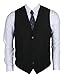 Ruth&Boaz Men's 2Pockets 4Buttons Business Tailored Collar Suit Vest (XXL, Black)