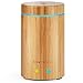 InnoGear Upgraded Real Bamboo Essential Oil Diffuser Ultrasonic Aroma Aromatherapy Diffusers Cool Mist Humidifier with Intermittent Continuous Mist 2 Working Modes Waterless Auto Off 7 Color LED Light