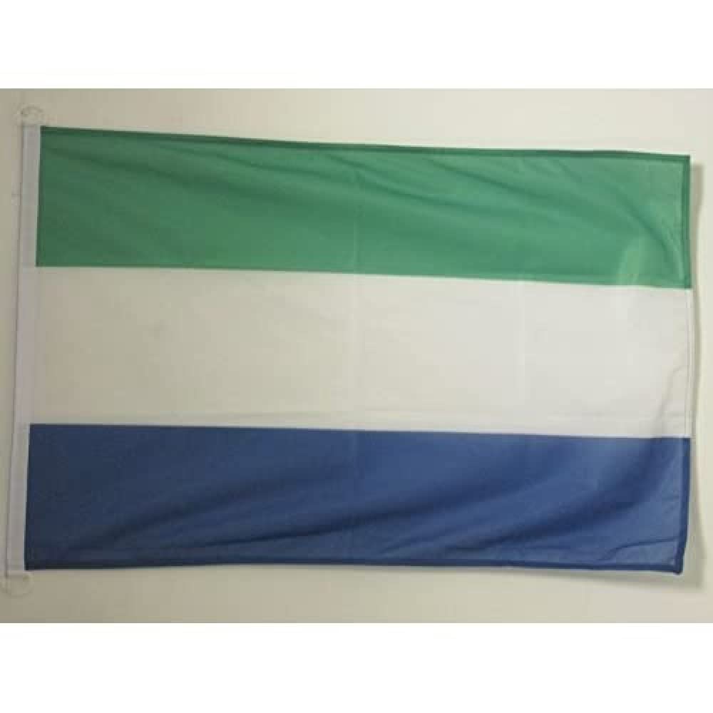 AZ FLAG - Sierra Leone Nautical Flag - 18'' x 12'' - For Outdoor and Boat - Sierra Leonese Banner Knitted Polyester with Two Plastic Rings - Vivid Colors - 12x18 in - 45x30 Cm